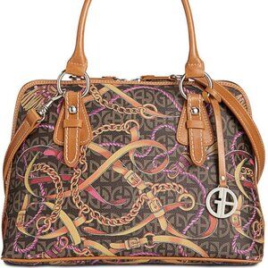 Giani Bernini Elegant Brown and Gold Satchel